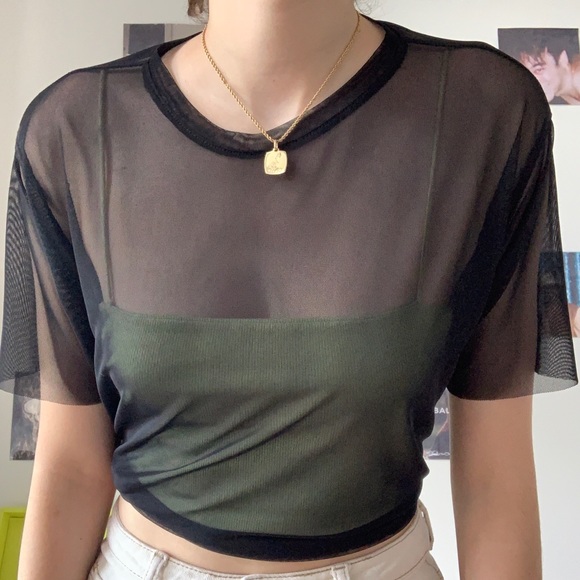 Oversized Transparent Black UO shirt - Picture 2 of 6